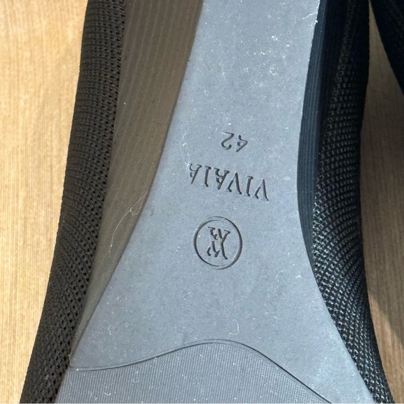 VIVAIA Sz 42 Pointy Toe Breathable Fabric Canvas  Slip On Wedges Shoes - Picture 7 of 10